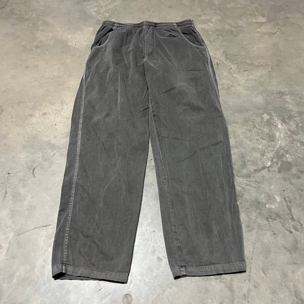 Crazy Shirts Hawaii Crater Dyed Gray Cotton Elastic Waist Pants B008186 Mens L